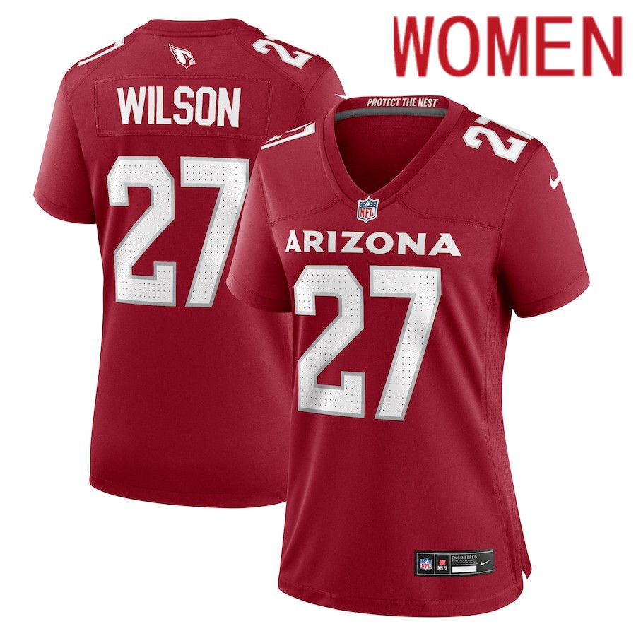 Women Arizona Cardinals #27 Divaad Wilson Nike Cardinal Team Game NFL Jersey